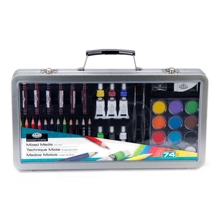 ROYAL BRUSH MANUFACTURING INC Mixed Media Art Set – 73-Piece Kit in Metal Storage Case