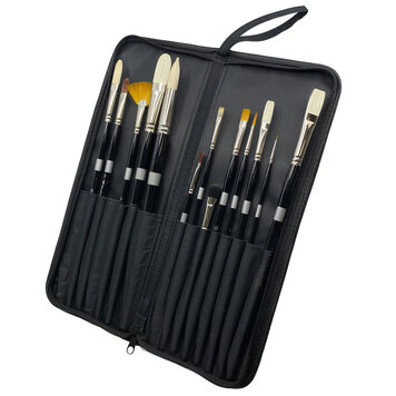 TREKELL Trekell Black Zippered Brush Case