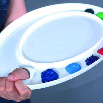 CHARTPAK, INC. Mijello XL Ellipse Palette – Extra-Large Acrylic Mixing Palette