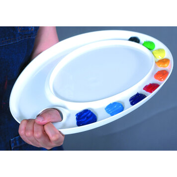 CHARTPAK, INC. Mijello XL Ellipse Palette – Extra-Large Acrylic Mixing Palette