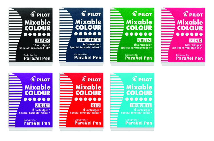 PILOT Pilot Parallel Pen Ink Refills – Mixable Color Ink Sets (6 or 12 Pack)