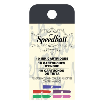 SPEEDBALL ART PRODUCTS Calligraphy Fountain Pen Ink Cartridges- Assorted Colors