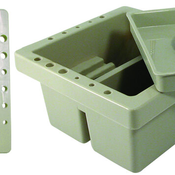 ROYAL BRUSH MANUFACTURING INC 3-Compartment Brush Cleaner with Lid