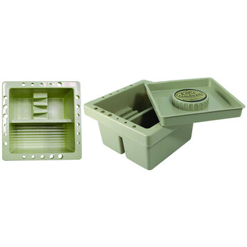 ROYAL BRUSH MANUFACTURING INC 3-Compartment Brush Cleaner with Lid