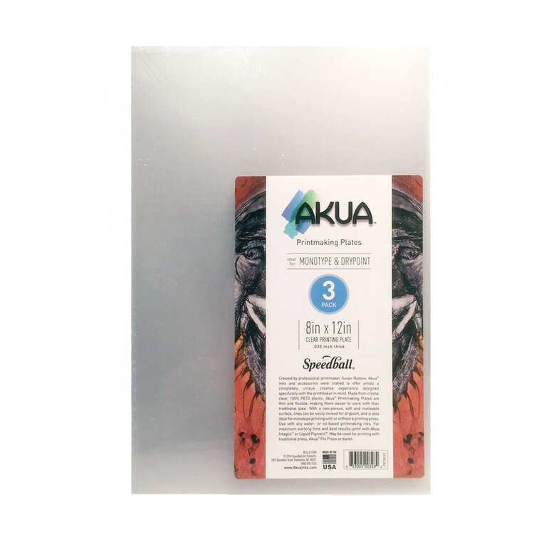 AKUA Akua Printmaking Plates – Flexible, Crystal-Clear PETG Plates for Monotype & More