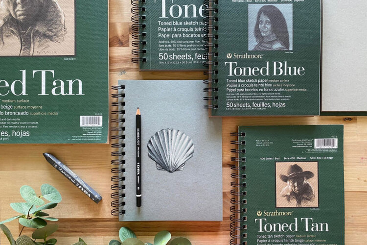 PACON/STRATHMORE Strathmore 400 Series Toned Sketch Pads – Warm Tan, Cool Gray & Steel Blue