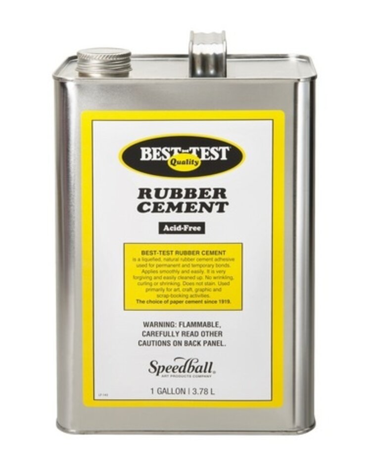 SPEEDBALL ART PRODUCTS Best-Test® Rubber Cement – Acid-Free Adhesive (4 oz to 1 Gallon)