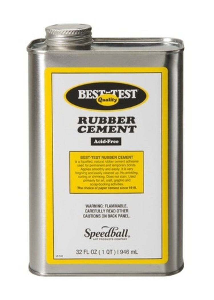 SPEEDBALL ART PRODUCTS Best-Test® Rubber Cement – Acid-Free Adhesive (4 oz to 1 Gallon)