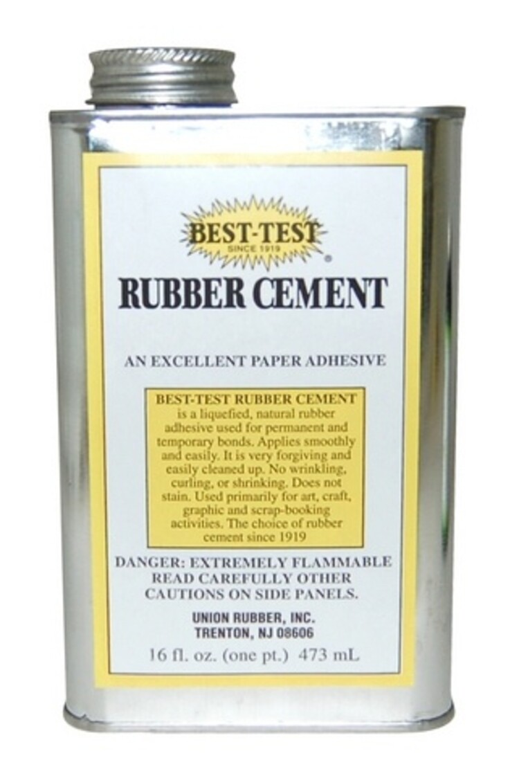 SPEEDBALL ART PRODUCTS Best-Test® Rubber Cement – Acid-Free Adhesive (4 oz to 1 Gallon)