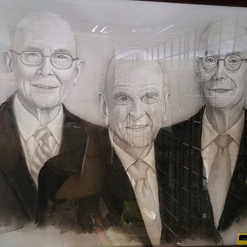 ARTIST CORNER FRAMED FIRST PRESIDENCY ORIGINAL