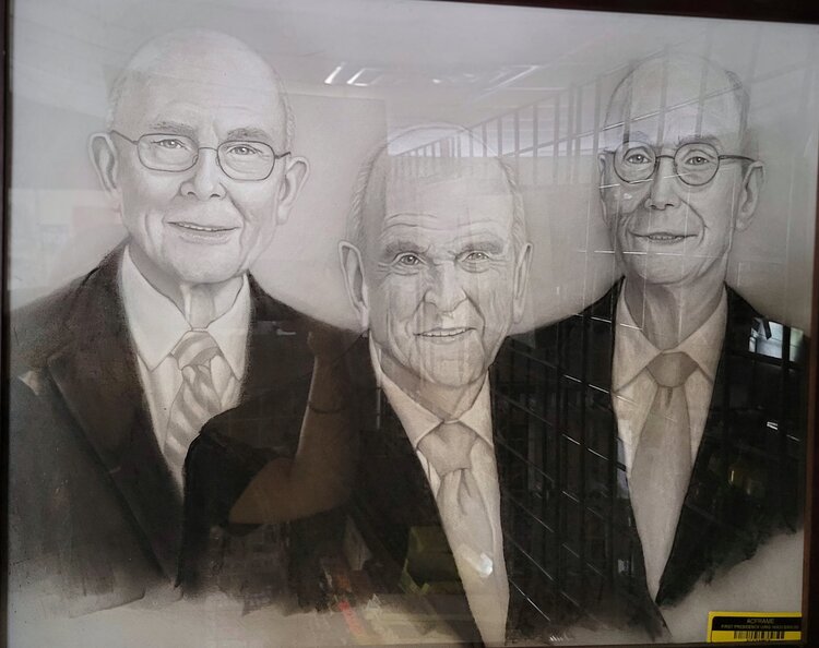 ARTIST CORNER FRAMED FIRST PRESIDENCY ORIGINAL