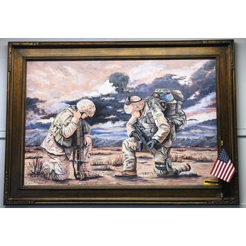 ARTIST CORNER Lrg soldier’s prayer canvas 24x32