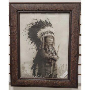 ARTIST CORNER FRAMED LITTLE CHEIF ORIG 16X20