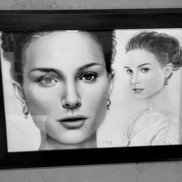ARTIST CORNER FRAMED NATALIE PORTMAN 16X24