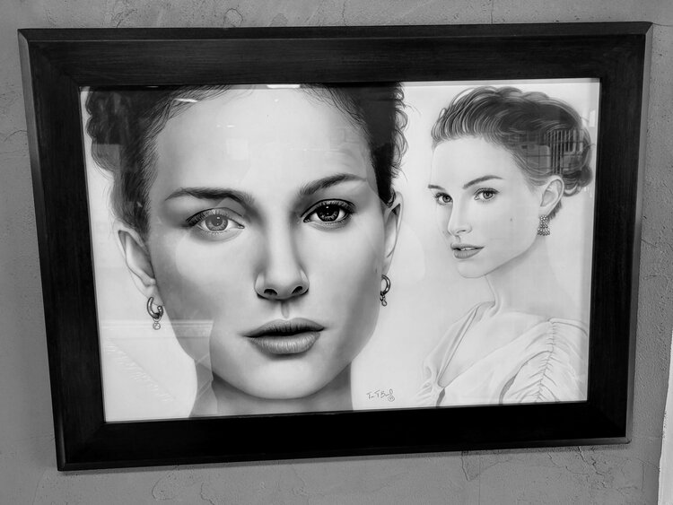 ARTIST CORNER FRAMED NATALIE PORTMAN 16X24