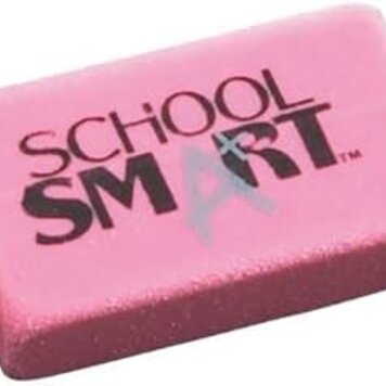 SCHOOL SMART School Smart Small Pink Block Eraser