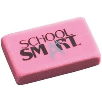 SCHOOL SMART School Smart Small Pink Block Eraser