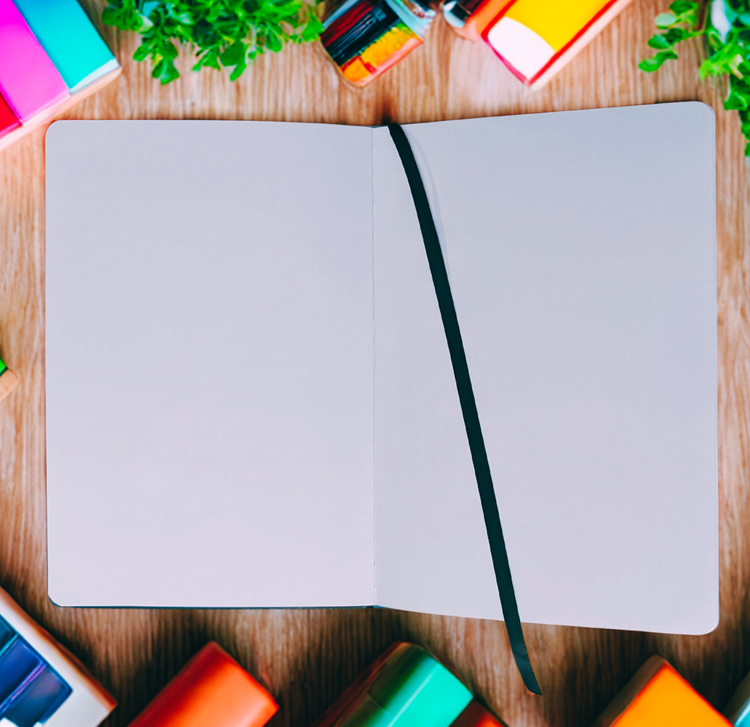 ARTIST CORNER Artist Corner Vegan Leather Sketchbook – 5.5" x 8", 110lb Paper