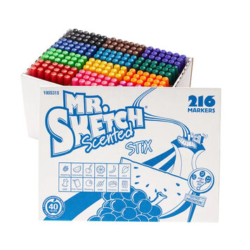 MR. SKETCH Mr. Sketch Stix Scented Markers Fine Tip Set of 216