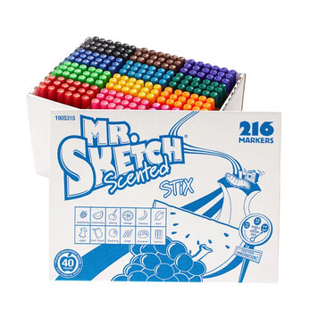 MR. SKETCH Mr. Sketch Stix Scented Markers Fine Tip Set of 216