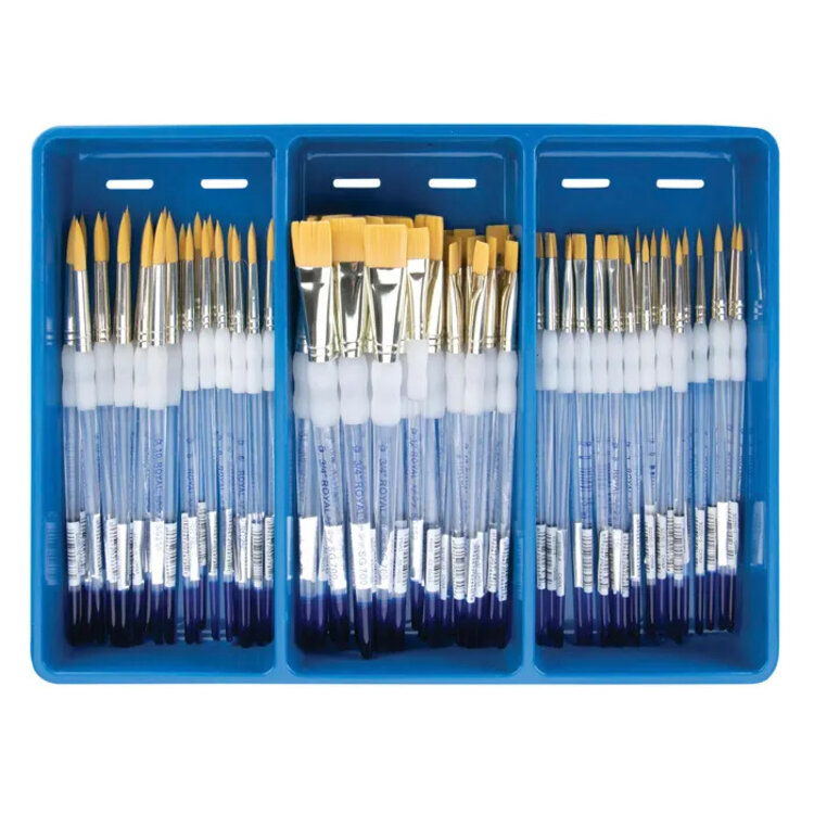 ROYAL & LANGNICKEL Royal & Langnickel Golden Taklon Brush Classpack 72 Count