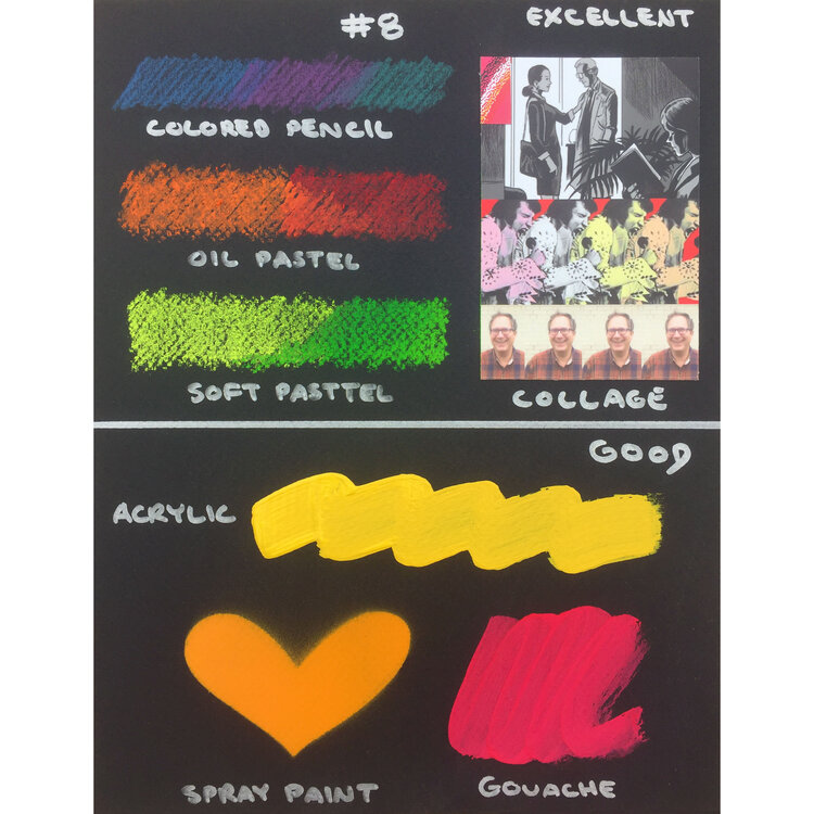 CRESCENT CARDBOARD Ultra Black Smooth Mounting Board Single Thick 30x40