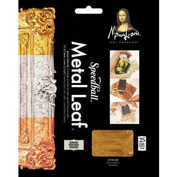 SPEEDBALL ART PRODUCTS Mona Lisa Genuine Metal Leaf Sheets - 25 Pack