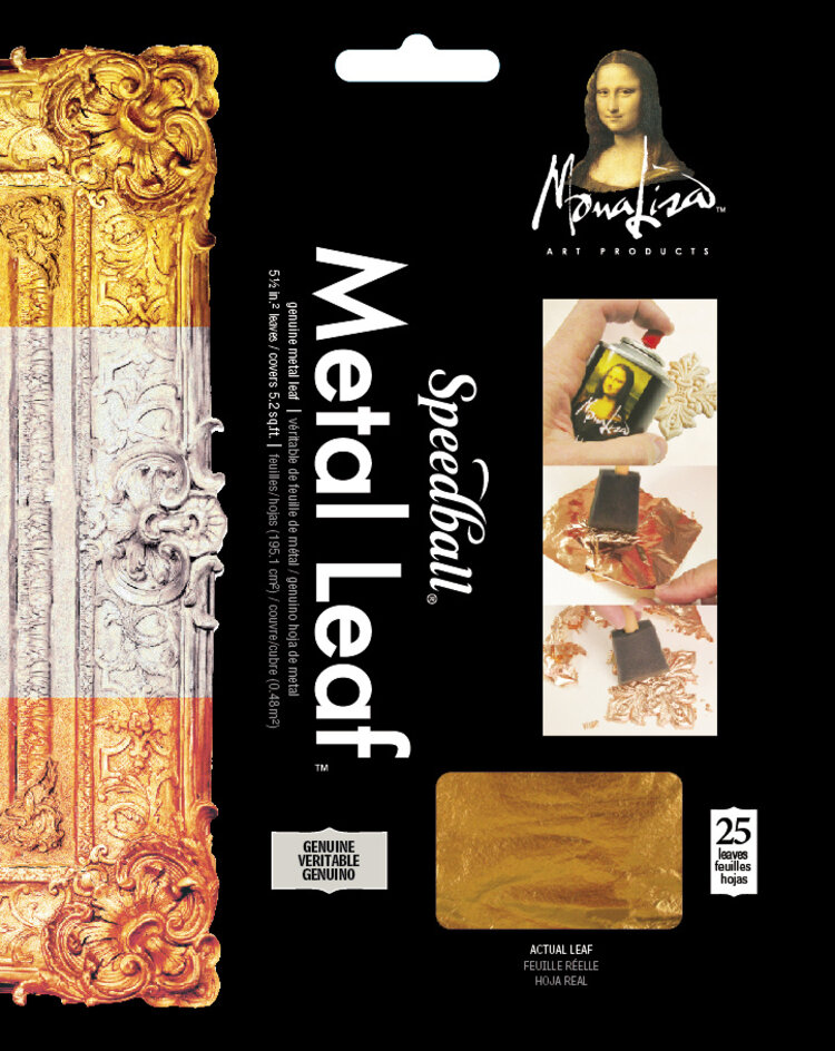 SPEEDBALL ART PRODUCTS Mona Lisa Genuine Metal Leaf – Gold, Silver & Copper Sheets