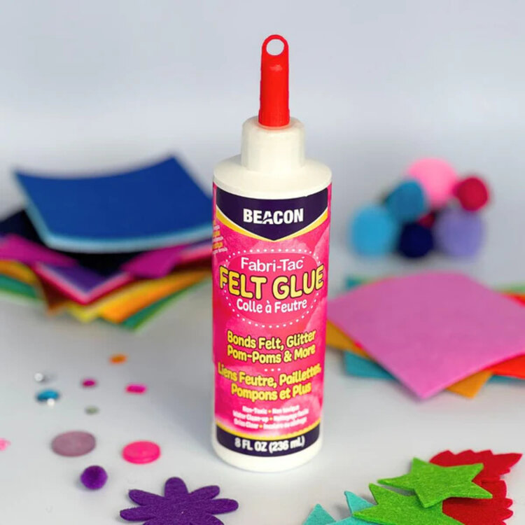 BEACON ADHESIVES Felt Glue – Safe, Clear-Drying Adhesive for Fabric Crafts
