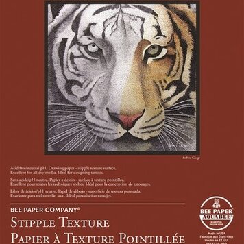 BEE PAPER Bee Stipple Texture Paper Pad, Tapebound, 9x12, 25 Sheets