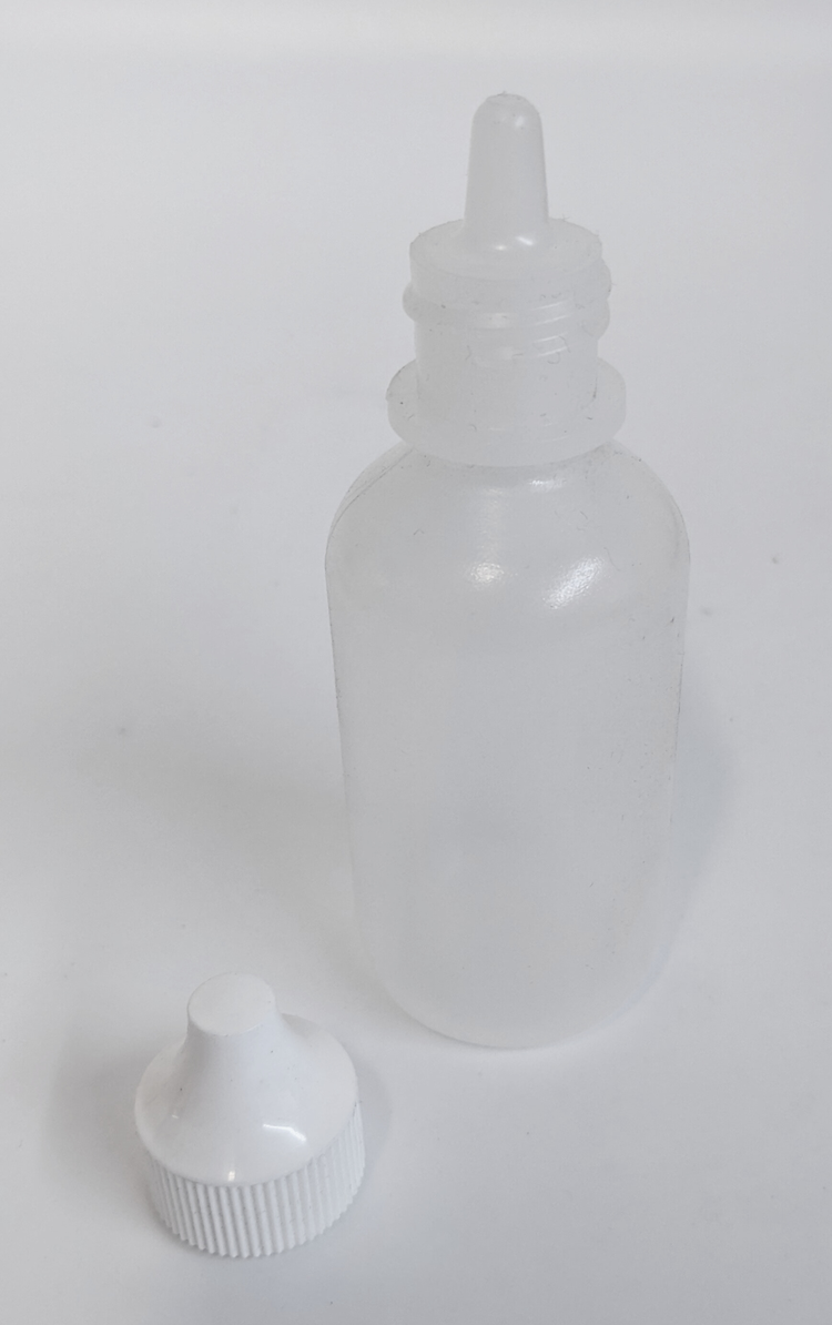 ARTIST CORNER 2 oz White LDPE Dropper Bottle with Fitment Tip & Cap