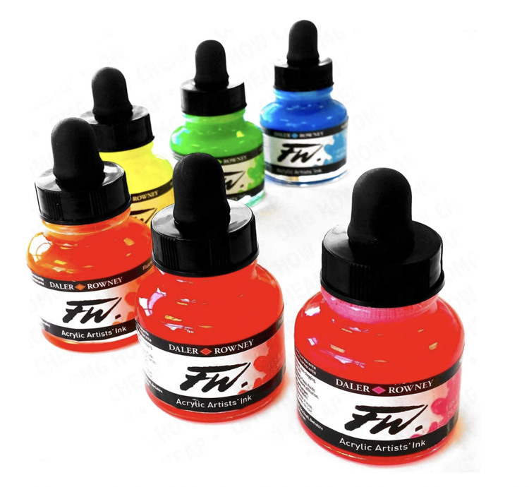 DALER-ROWNEY/FILA CO FW Acrylic Inks – Professional Pigment-Based Inks for Fine Art & Mixed Media
