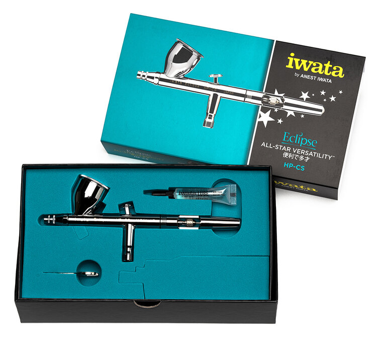 IWATA MEDEA Iwata Eclipse HP-CS Gravity Feed Dual Action Airbrush – All-Star Versatility