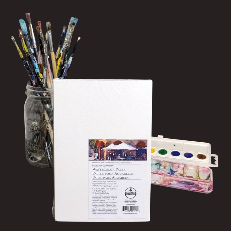 BEE PAPER Bee Paper 100% Cotton Watercolor Paper – 140 lb Cold Press (1153 Series)