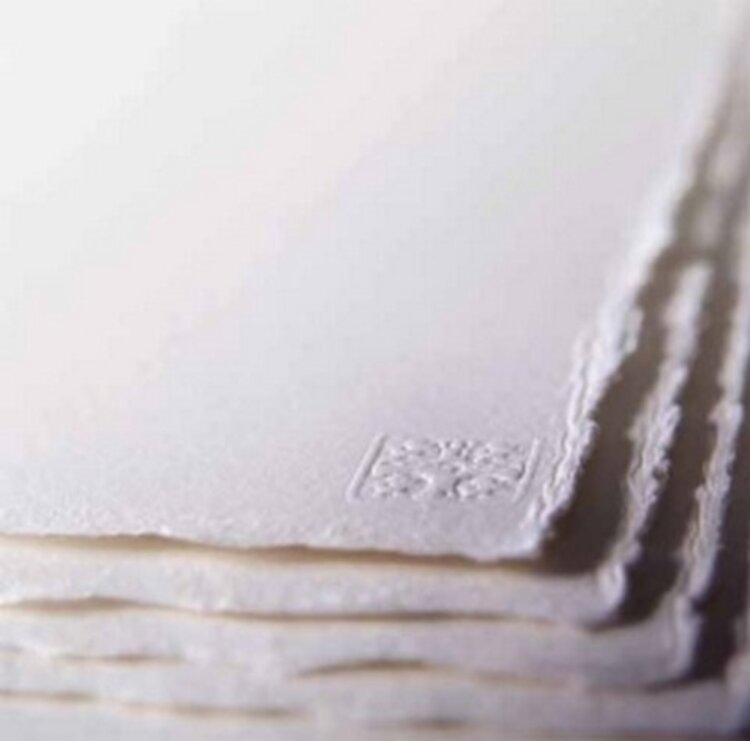 SAUNDERS Saunders Waterford Watercolor Sheets, Cold-Press - White, 4 Deckle Edges,