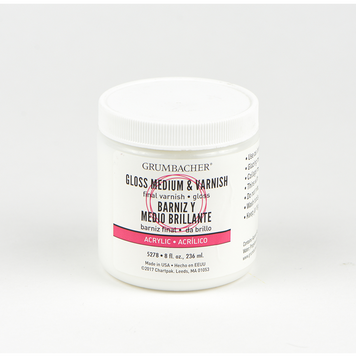 GRUMBACHER Acrylic Medium & Varnish Gloss – 8 oz