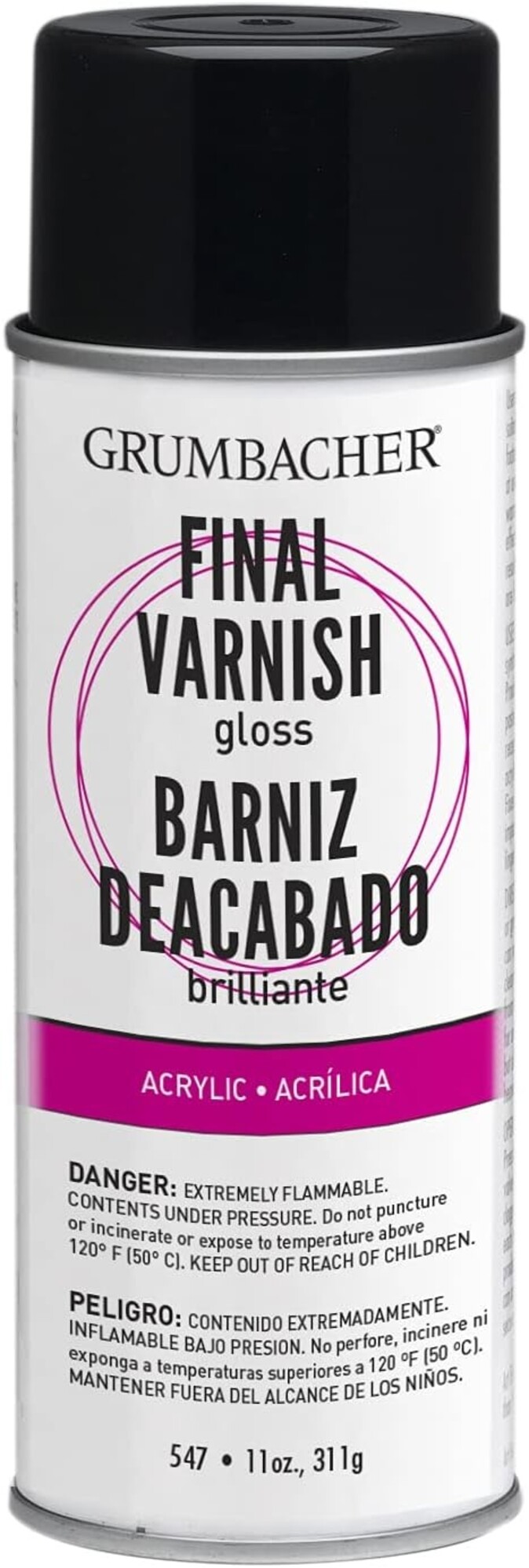 CHARTPAK, INC. Grumbacher Hyplar Gloss Varnish Spray – 11 oz