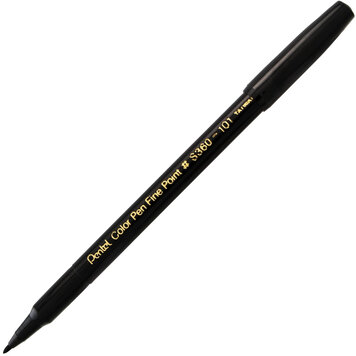 PENTEL Color Pen – Black Fine Tip Marker