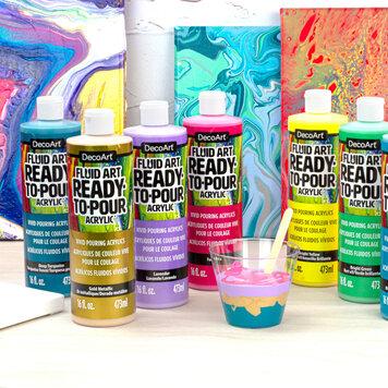 DECO ART Fluid Art Ready-to-Pour Acrylic Paint – Multiple Colors