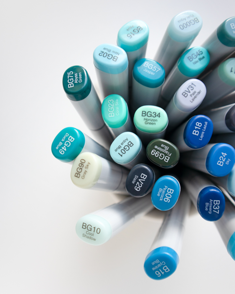 TOO CORPORATION COPIC SKETCH MARKER BLUE FAMILY