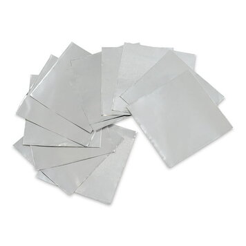 ST. LOUIS CRAFTS Pre-Cut Decorator Foil – Silver, 5" x 5", 36 Gauge, 12-Pack