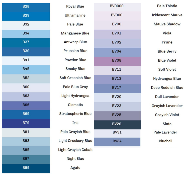 TOO CORPORATION COPIC SKETCH MARKER BLUE COLORS