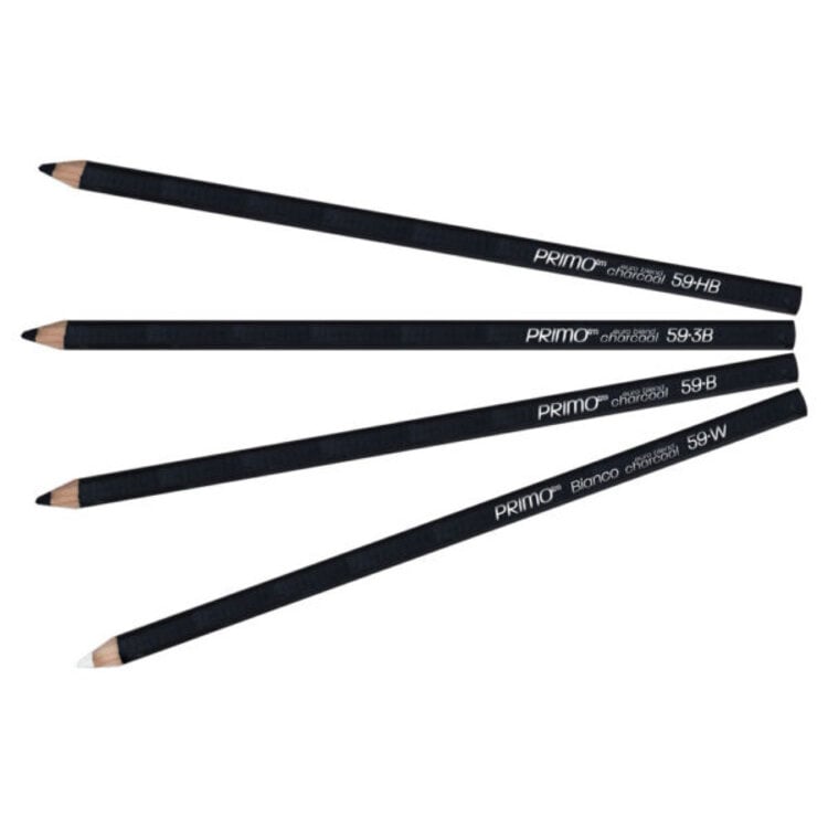 GENERAL PENCIL CO., INC. Primo Euro Blend Charcoal Pencils – Rich, Cool Black
