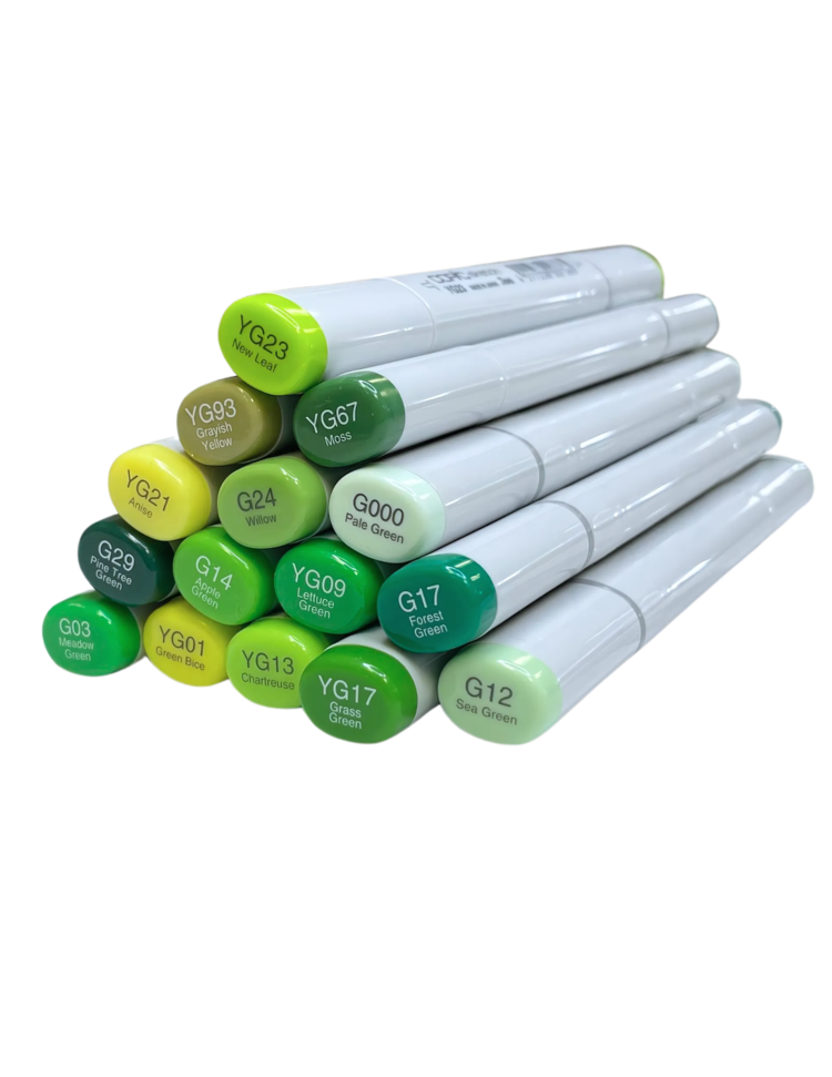 TOO CORPORATION COPIC SKETCH MARKER GREEN FAMILY