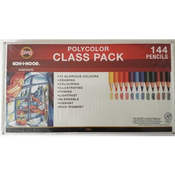 KOH-I-NOOR Polycolor Artists' Colored Pencils Class Pack – 144 Count