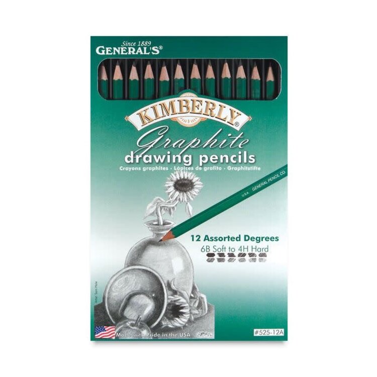 GENERAL PENCIL CO., INC. Kimberly Drawing Pencils – Full Range of Graphite Grades
