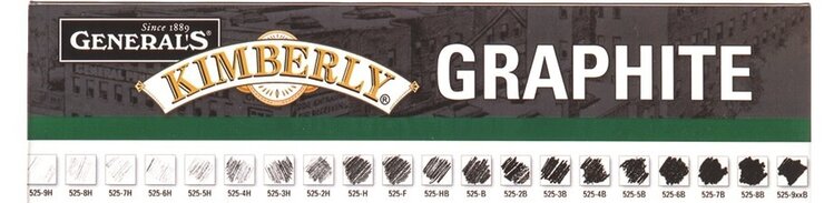 GENERAL PENCIL CO., INC. Kimberly Drawing Pencils – Full Range of Graphite Grades