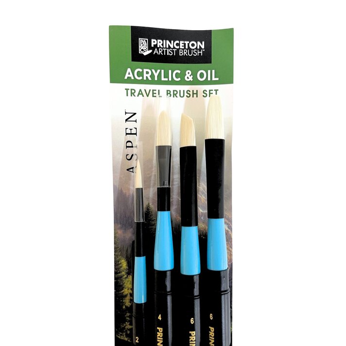 Professional 4-Brush Sets, Velvetouch Long Handle Brush Set