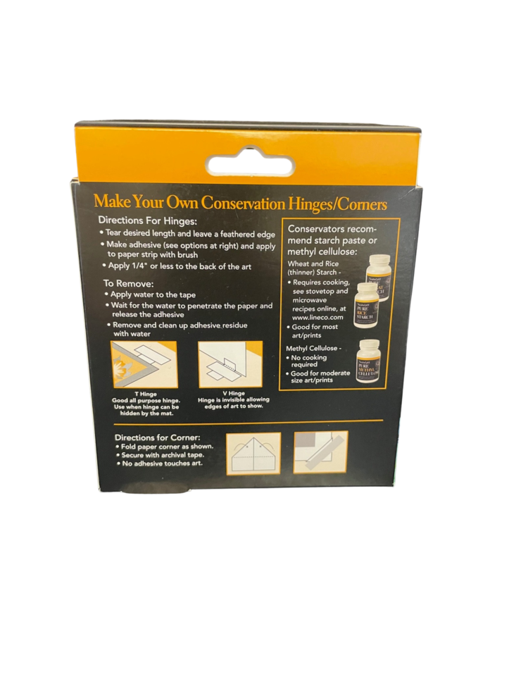 LINECO/UNIVERSITY PROD. Mulberry Hinging Tape 1IN X 100 ft