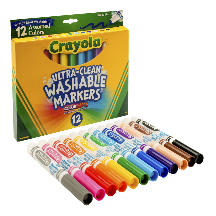 CRAYOLA Crayola Washable Markers – Super Tips & Broad Line